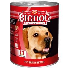 Влажный корм для собак БигДог (BigDog), Говядина, 850г
