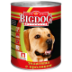 Влажный корм для собак БигДог (BigDog), Телятина с кроликом, 850г