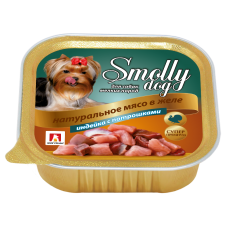 Влажный корм для собак СмоллиДог (Smolly dog), Индейка с потрошками, 100г
