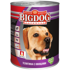 Влажный корм для собак БигДог (BigDog Grain line), Телятина с овощами, 850г