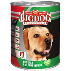 Влажный корм для собак БигДог (BigDog Grain line), Индейка с белым зерном, 850г