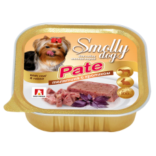 Влажный корм для собак СмоллиДог патэ (Smolly dog pate), Телятина с кроликом, 100г