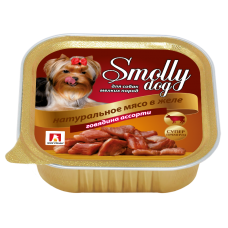 Влажный корм для собак СмоллиДог (Smolly dog), Говядина ассорти, 100г